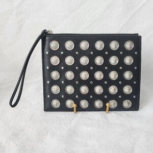 Auth Versace Vesus Lion Head Clutch/Wristlet